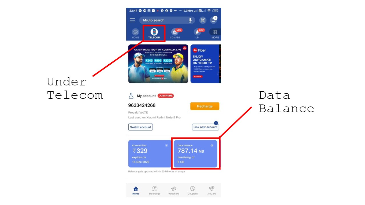 How To Check Jio Data Balance - TrendBin