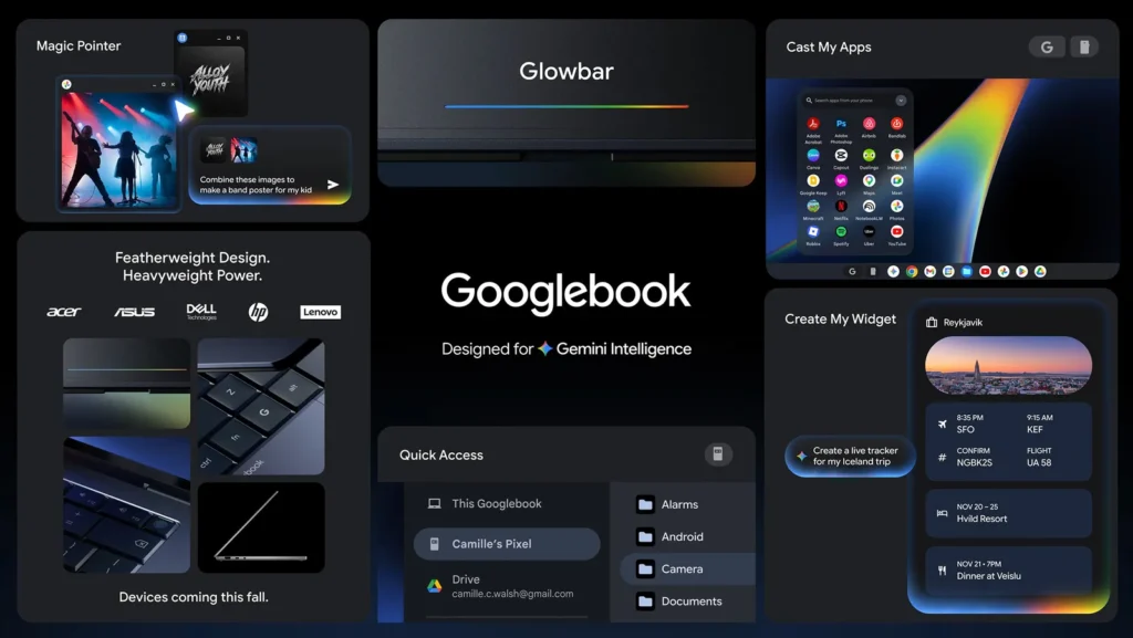 Google Launches Googlebook: Five Android Laptops Starting at $899